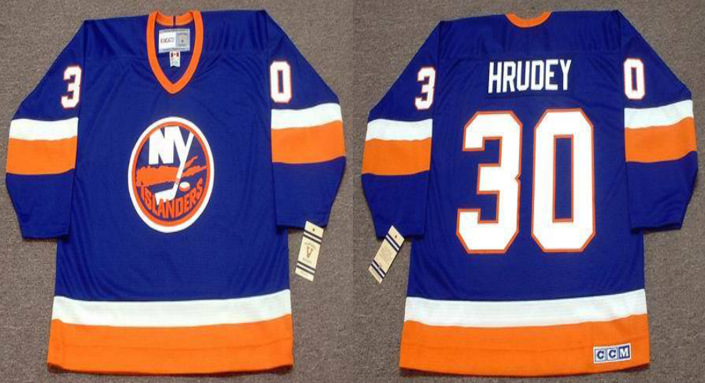 2019 Men New York Islanders 30 Hrudey blue CCM NHL jersey